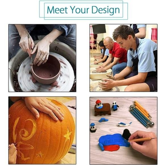 Meuxan 30PCS Pottery Tools Clay Sculpting Tool Set - Picture 2 of 8